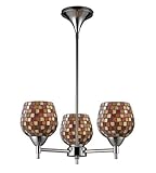 Celina 3-Light Chandelier In Polished Chrome And Multi Fusion Glass