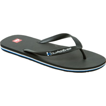 Flip Flop Men: Quiksilver Men's Molakai Sandal,BlackGrey,12 M US
