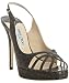 Jimmy Choo anthracite lizard embossed patent 'Leah' slingbacks