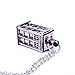 Banggood Doctor Who 3D Tardis Police Box Pewter Tall Long Chain Simple Unisex Necklace (Silver)