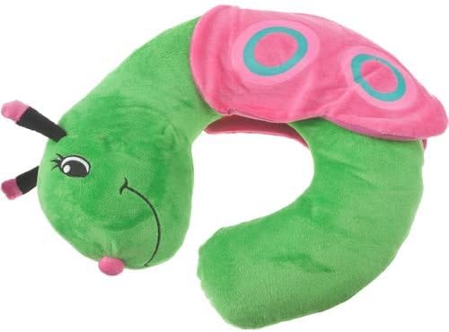 Northpoint Trading Kids' Animal Character Travel Pillow, Pink/Multi/Butterfly