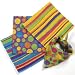 Dozen Bright Rainbow Striped & Polka Dot Bandannas