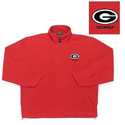 Georgia Bulldogs NCAA "Glacier" Fleece Pullover Sweatshirt (Dark Red)