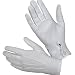 White Cotton Parade Gloves, Snap Cuff, XL