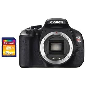 Canon EOS T3i Digital Camera Body + Transcend 16 GB Class 10 SD Card -New USA