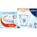 Brita 103740 Lot 1 an Carafe Marella Blanche soit : 12 Cartouches Maxtra achet�es + 1 Carafe Marella Blanche OFFERTEpar Brita