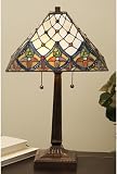 Warehouse of Tiffany QHS182537-972 2 Light Mission Table Lamp Bronze Finish