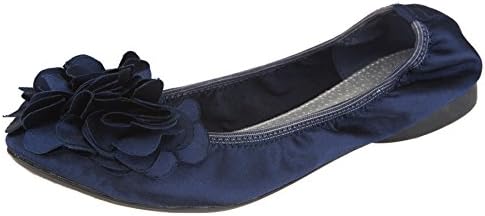 Outlandish Shoes Women's Poppy Ballet Flat (7.5 B(M) US, Navy)
