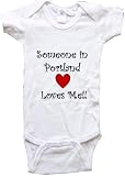 SOMEONE IN PORTLAND LOVES ME - PORTLAND BABY - City Series - White, Blue or Pink Onesie / Baby T-shirt