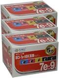 Ｇ＆Ｇ　キャノンBCI-７Eシリーズ　互換インク　5色パック×3個セット　NIC-7E+9BK-5PACK-3SETの画像
