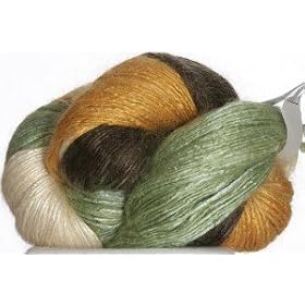 Artyarns Yarn - Silk Rhapsody Yarn - 156 - Green, Gold, Brown, Ecru