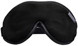 Dream Essentials Escape Luxury Travel and Sleep Mask with Earplugs and Carry Pouch, Black