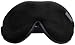 Dream Essentials Escape Luxury Travel and Sleep Mask with Earplugs and Carry Pouch, Black