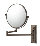 Classic Wall Mount 5X to 1X Magnifying Mirror, Diablo Bronze