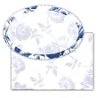 Blue Rose Toile - Set of 10 Correspondence Greeting Cards and Envelopes