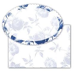 Blue Rose Toile - Set of 10 Correspondence Greeting Cards and Envelopes