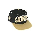 NFL Licensed New Orleans Saints 2 Tone Flat Bill Snap Back Baseball Hat Cap Lid