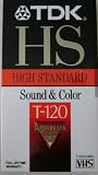 TDK T120HS High Standard VHS Video cassette Tape Sound & Color Super Avilyn Technology Plus