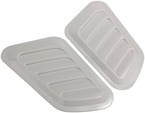 Car Decorative Intake Scoop - rupeng 2x Car Decorative Air Flow Intake Scoop Turbo Bonnet Vent Cover Hood Fender New white