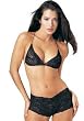 Stretch Lace Bikini & Boy Shorts Set