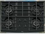 Whirlpool Gold GLT3057RB 30 Sealed Burner Gas Cooktop with 12,500 BTU Power Burner & AccuSimmer Burner: Black