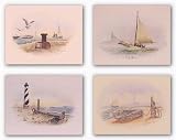 Bay Harbor-Beached-Early Breeze-The Cape Lighthouse Set by Howard Burger 11"x14" Art Print Poster