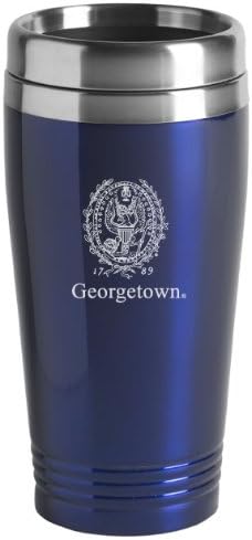 LXG, Inc. Georgetown University - 16-Ounce Travel Mug Tumbler - Blue