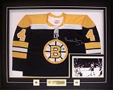 Bobby Orr Framed Signed Bruins Replica Jersey Dark