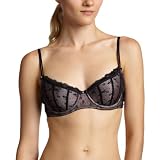 JezebelWomen'sBowBoudoirDemiPushupBra#12054,Black,38B