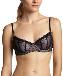 Jezebel Women's Bow Boudoir Demi Pushup Bra #12054