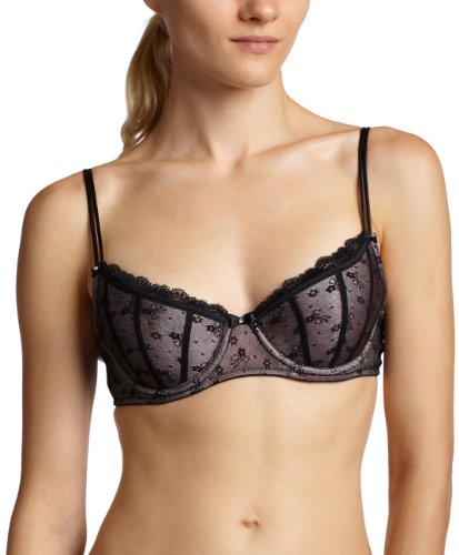 Jezebel Women's Bow Boudoir Demi Pushup Bra #12054