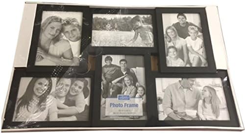 Special Moments Wood Picture Frame 6-openings 4x6 Collage Black Wooden Frame