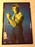 Hulk LOU FERRIGNO Signed Autographed Framed Poster JSA