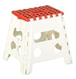 Zeller 99162 Klapphocker, Kunststoff 37 x 30 x 32 cm, rot / wei&szlig;
