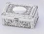 SMALL SILVER ROSE DESIGNED BOX