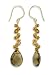 Silver drop earring Smokey quartz citrine drop