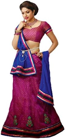 Attractive Magenta Indian Pakistani Designer Bridal Partywear Lehenga Choli