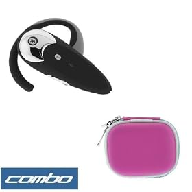 Wireless Bluetooth Handsfree Headset + Premium Unviersal Bluetooth Headset Pouch Carrying Case - 10 Color Available for Nokia N75, 5300 XpressMusic, 6315i, 2365i, 2366i, 2865i, 6126, 6131, 6133, 6103, 6102i, 6165i, E62, E61, 6265i, 8801, 8800, 6682, 6681, 9300, 9300i, 6651, 6255i, 6256i, N-Gage QD, 7610, 6620, 6820, 6820i, 6230, 3589i, 3587i, 3660, 3620