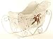 Decorative Wood Sleigh with Pine Cones Storage Container