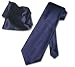 Antonio Ricci Solid NAVY BLUE NeckTie Handkerchief Men's Neck Tie Set