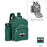 Arkansas Razorbacks NCAA Sorrento Insulated Picnic Backpack (Hunter Green)