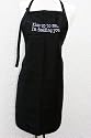 Black "Kiss up to Me, I'm Feeding You" Embroidered Apron