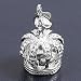 Silver Cubic Zirconia Crown Pendants, Size: 24mm