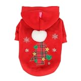 Pinkaholic New York Festive Hoodie for Dogs, Small, Red