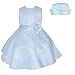 Baby Easter Dress with Hat (Assorted Colors 6m - 24m), Light Blue 6M