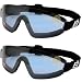 2 Skydive Skydiving Goggles Reduced Glare Blue With Great peripheral vision design Lenses are shatterproof polycarbonate, 100% UV protection, and are ANTI-FOG coated