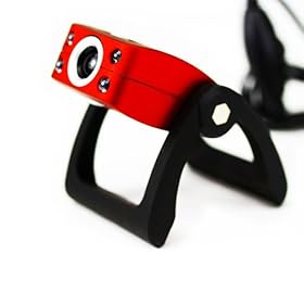 MuffinMan Red Squared Color Webcam with Built in Microphone for Windows Desktops & Laptops