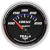 Autometer (6149) Cobalt Transmission Temp Gauges - (2 1/16) Short Sweep Electric (100-250 F) - Includes 1/8 NPT Sender, 3/8 and 1/2 NPT Fittings