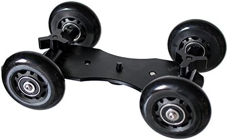 Tabletop Dolly Skater Car Wheel Camera Truck Movie Photography Rail Track Slider Car for Speedlite DSLR Camera Camcorder Rig