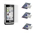 Clear Durable Reusable LCD Screen Protector -3 Packs for Verizon LG Dare VX9700 VX-9700 Cell Phone